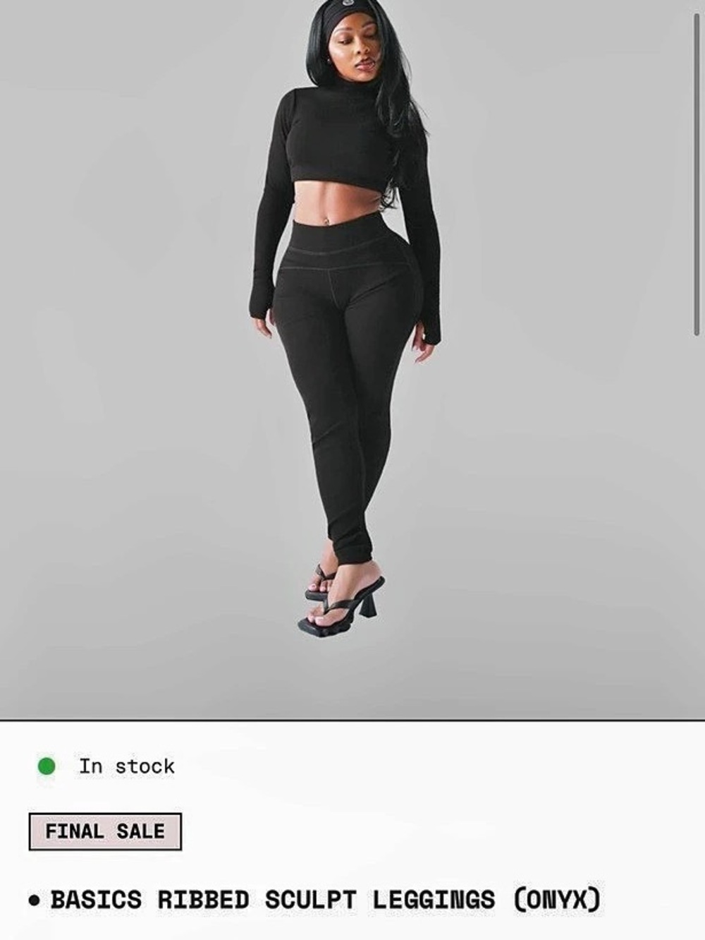 Waydamin Basics Ribbed Sculpt Leggings in Black NWT